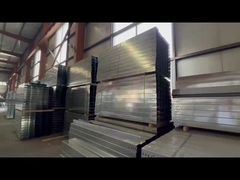 Ağır Güçlü Duvar Montajlı Gümüş Çelik Tel Çukur Kablo Tepsisi Özelleştirilebilir Yükseklik