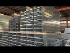 Ateşe dayanıklı çelik kablo merdiven tepsisi duvara monte edilmiş kurulum hava koşullarına karşı dirençli bükümler ve tees