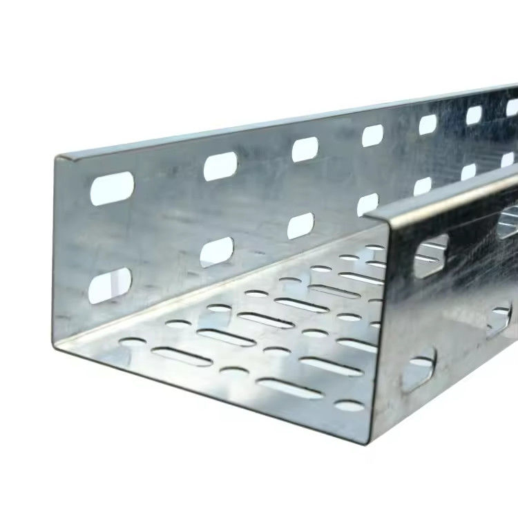 Gümüş Galvanizli Katı / Perforasyonlu Kablo Tablosu Özel Duvar / Yer Montajı Kurulumları İçin